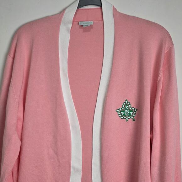 Alpha Kappa Alpha (AKA) Sorority Pink Cardigan Sweater, Size XXL, EUC - Picture 2 of 7